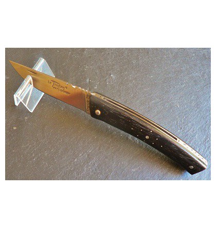 Couteau fermant "Le Thiers" système Liner-lock, plein manche en ébène