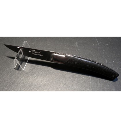 Couteau fermant "le Thiers pirou" 1 mitre 1 pièce guilloché main 10 cm bois d'ébène