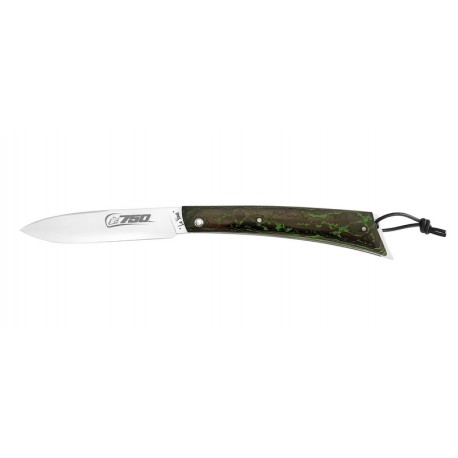 Couteau de poche 750 - Fat carbone vert - inspiration KAWASAKI